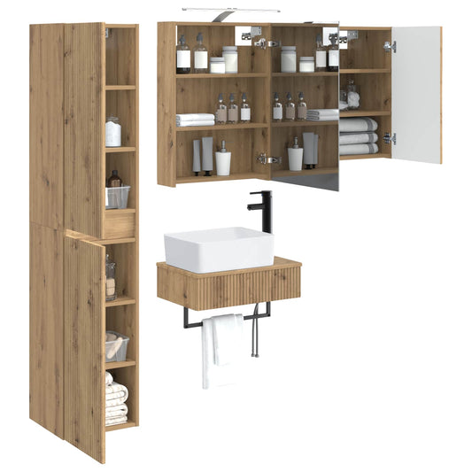 vidaXL Bathroom Furniture Set 5 pcs Artisan Oak