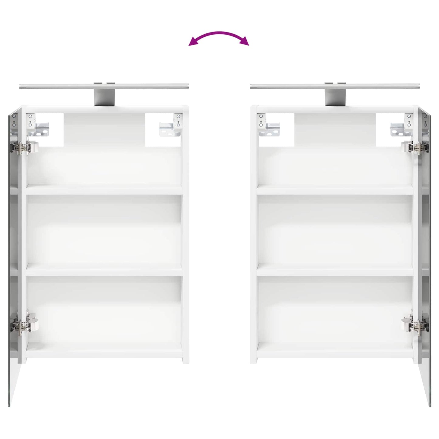 vidaXL Bathroom Cabinet Set 4 pcs White Engineered Wood