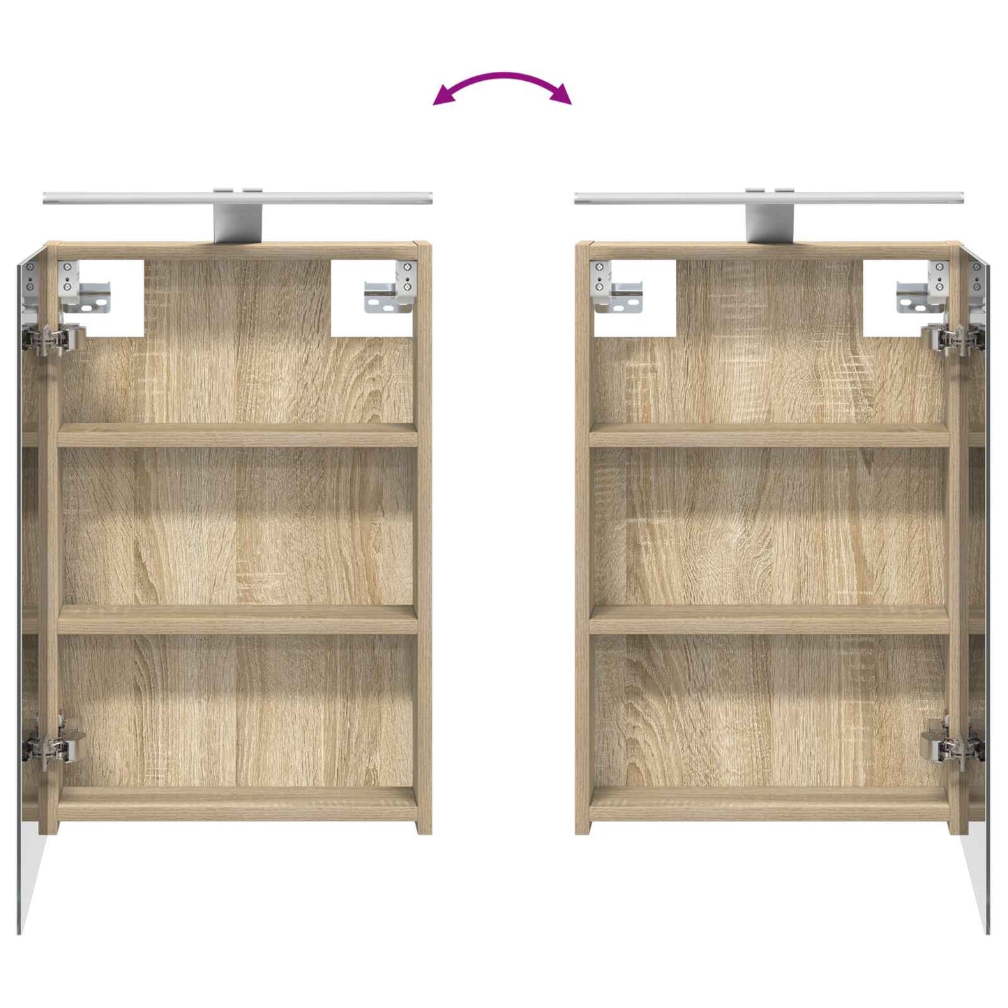 vidaXL Bathroom Cabinet Set 4 pcs Sonoma Oak Engineered Wood