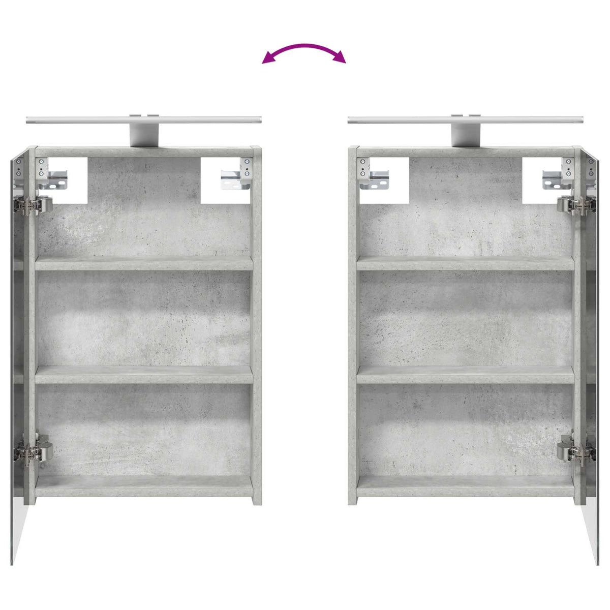vidaXL Bathroom Cabinet Set 4 pcs Concrete Grey Engineered Wood
