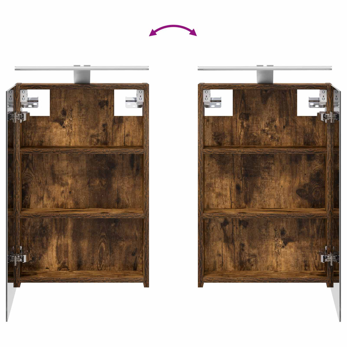 vidaXL Bathroom Cabinet Set 4 pcs Smoked Oak Engineered Wood