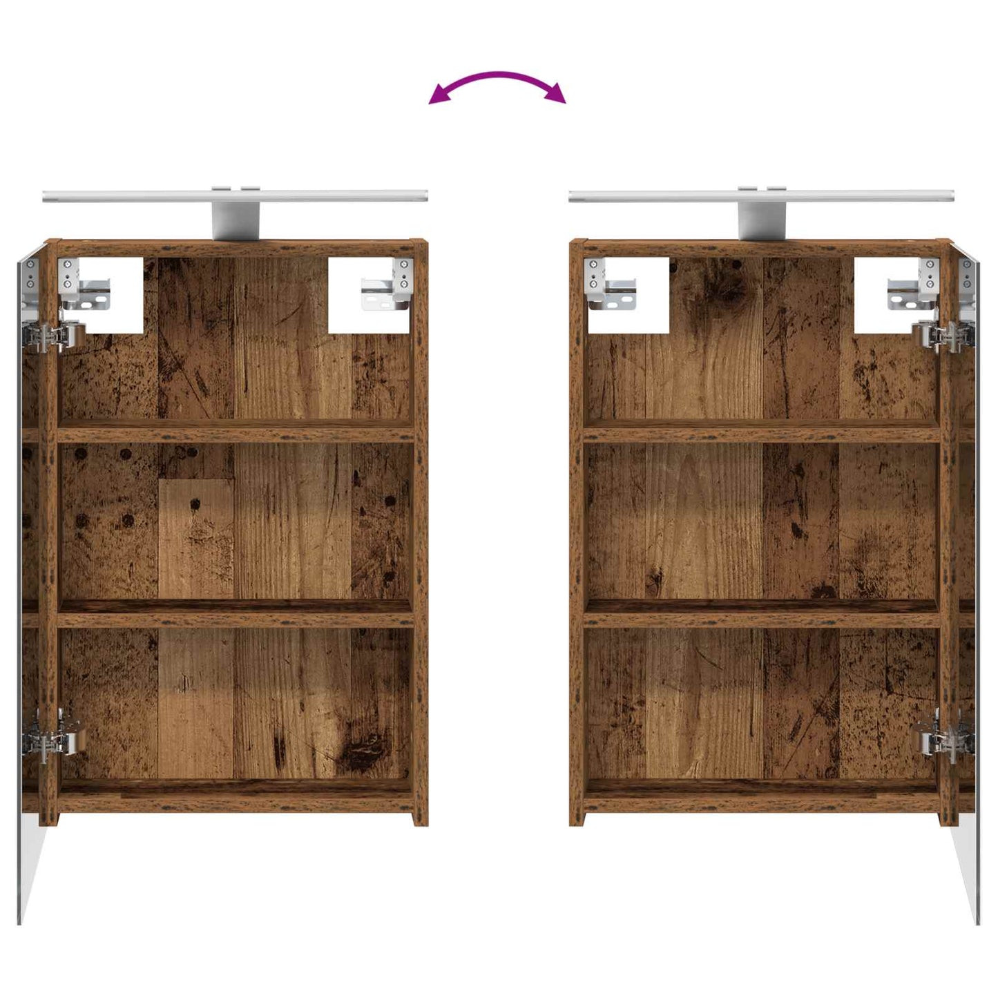 vidaXL Bathroom Cabinet Set 4 pcs Old Wood Engineered Wood