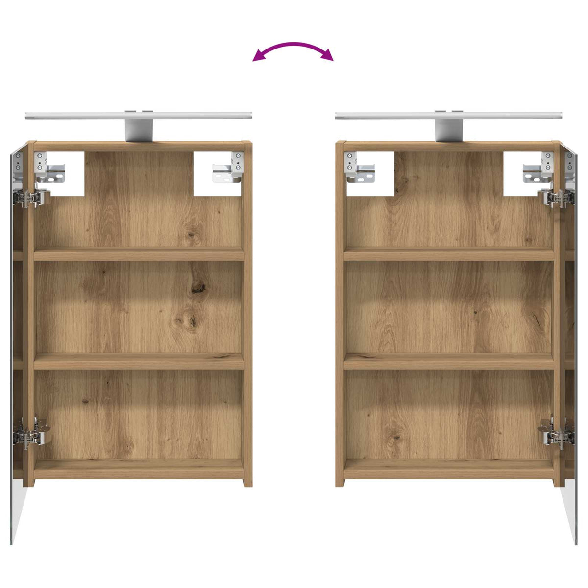 vidaXL Bathroom Cabinet Set 4 pcs Artisan Oak Engineered Wood