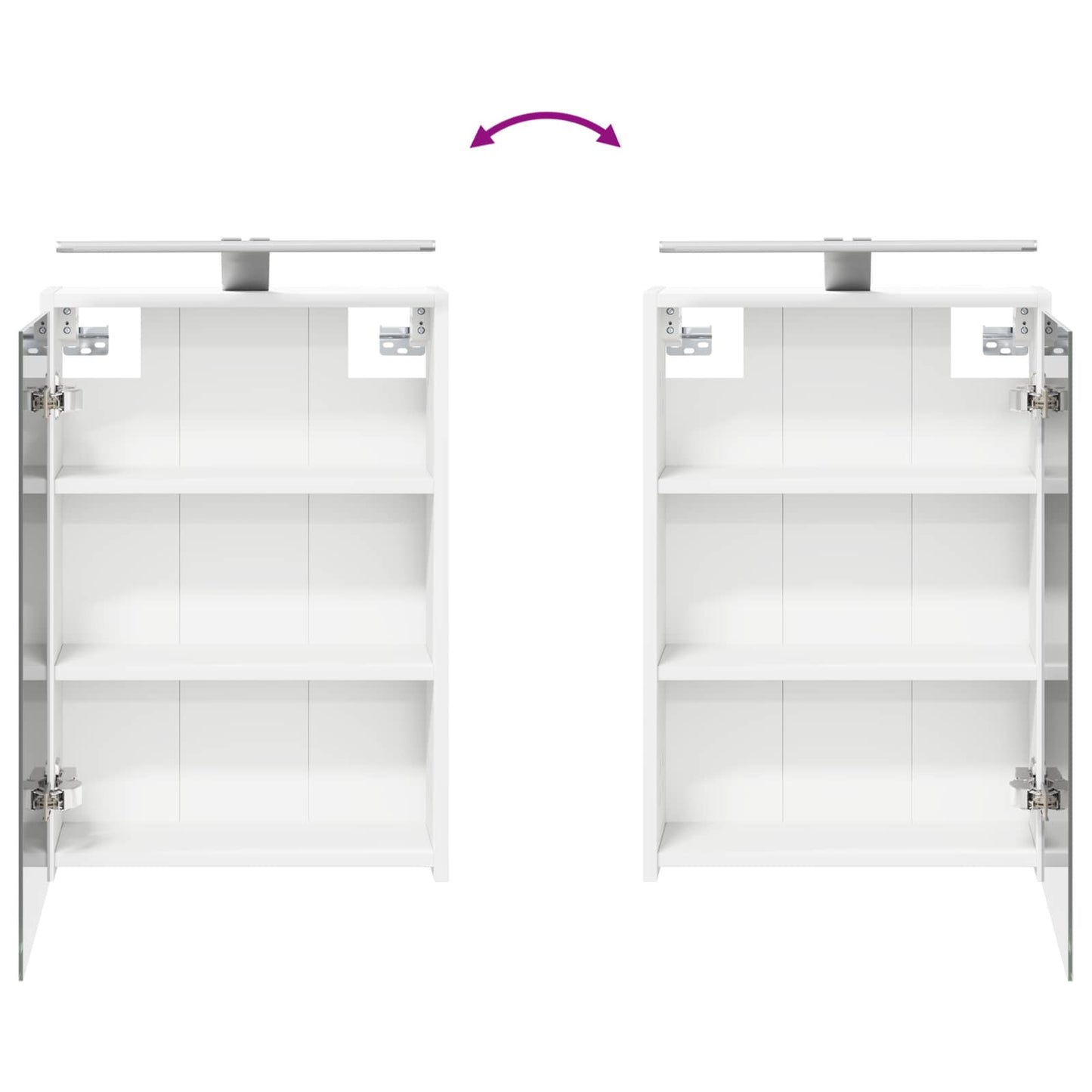 vidaXL Bathroom Cabinet Set 4 pcs White Engineered Wood
