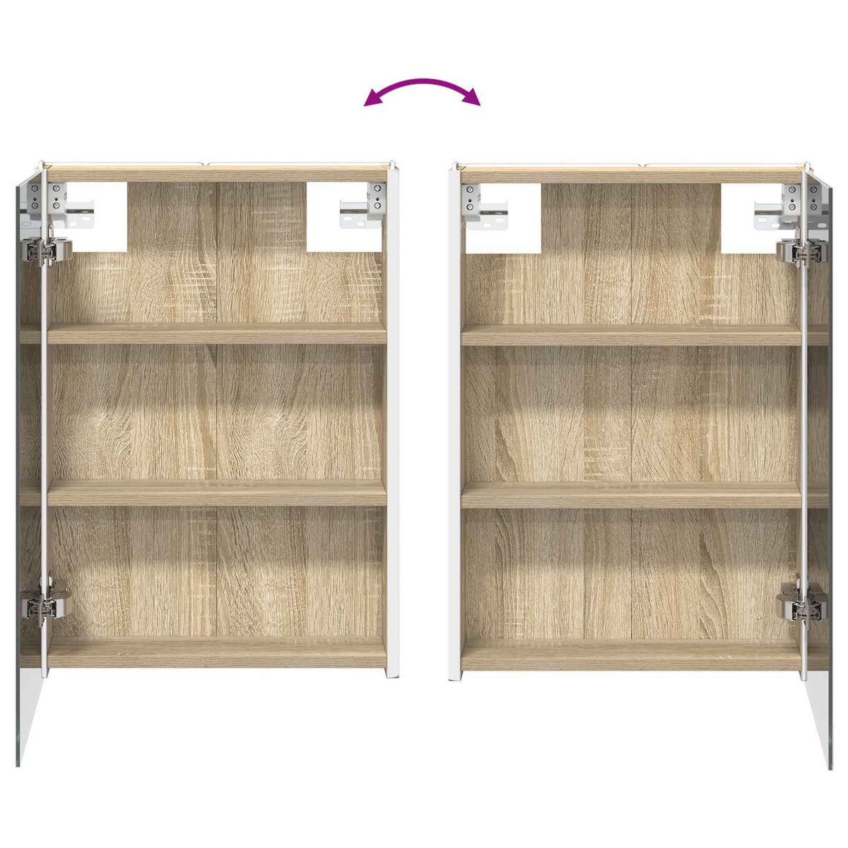 vidaXL Bathroom Cabinet Set 4 pcs Sonoma Oak Engineered Wood
