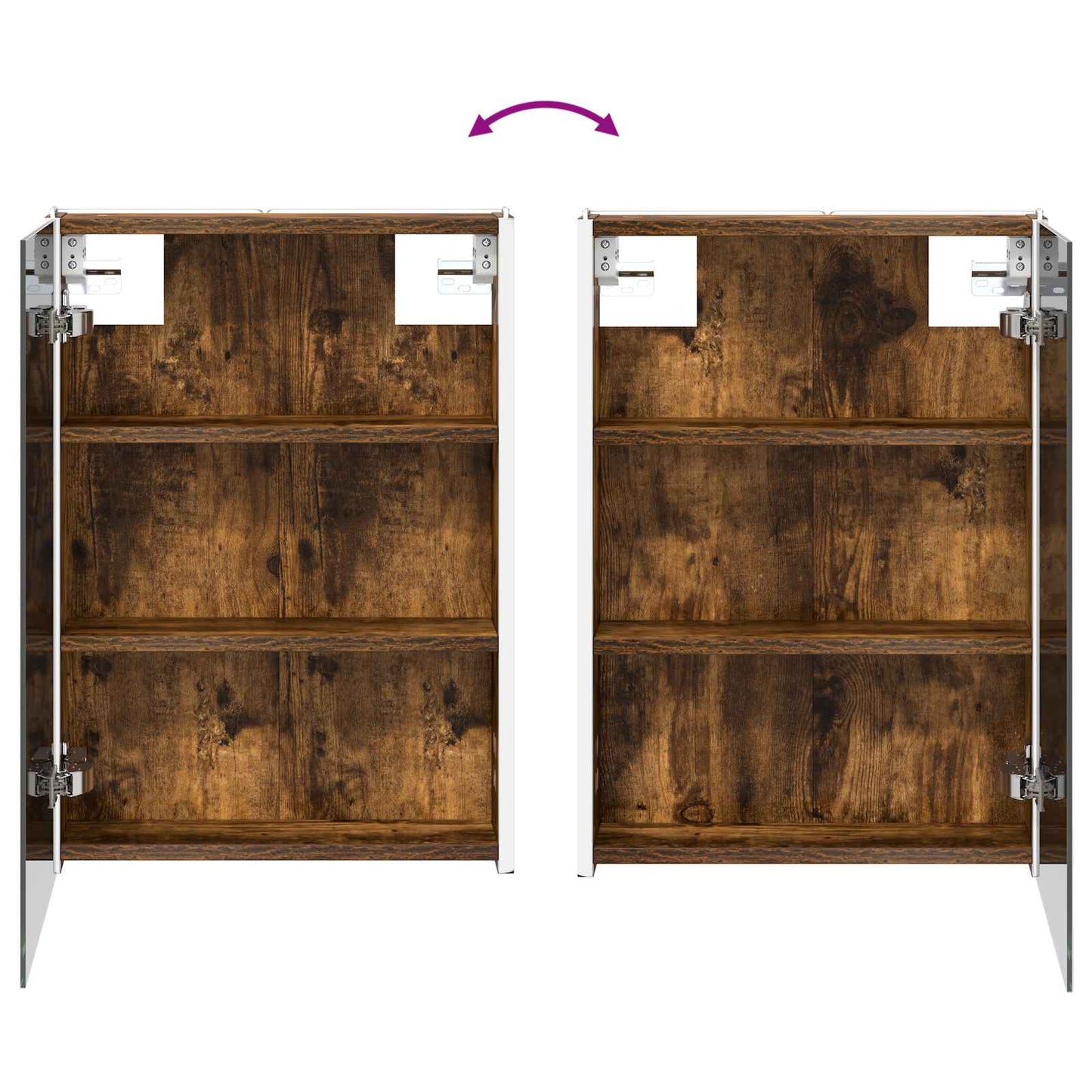 vidaXL Bathroom Cabinet Set 4 pcs Smoked Oak Engineered Wood