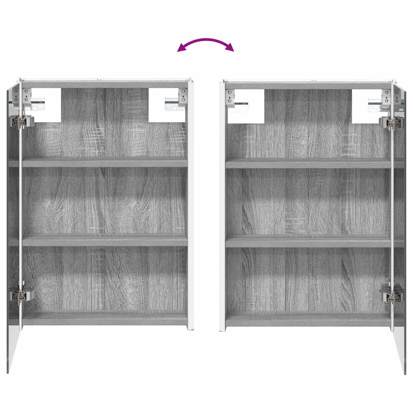 vidaXL Bathroom Cabinet Set 4 pcs Grey Sonoma Engineered Wood