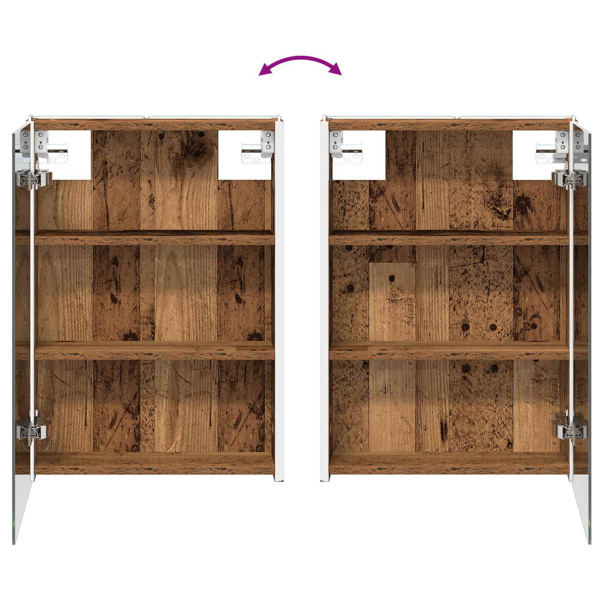 vidaXL Bathroom Cabinet Set 4 pcs Old Wood Engineered Wood