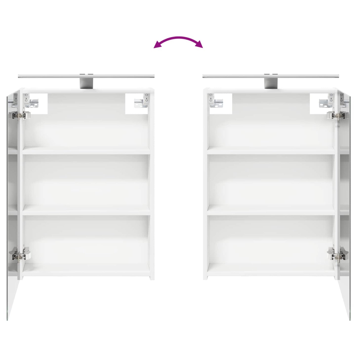 vidaXL Bathroom Cabinet Set 4 pcs White Engineered Wood