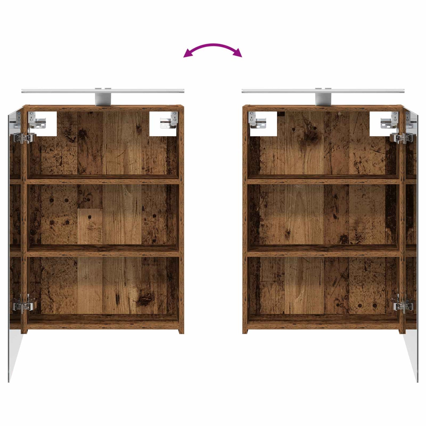 vidaXL Bathroom Cabinet Set 4 pcs Old Wood Engineered Wood