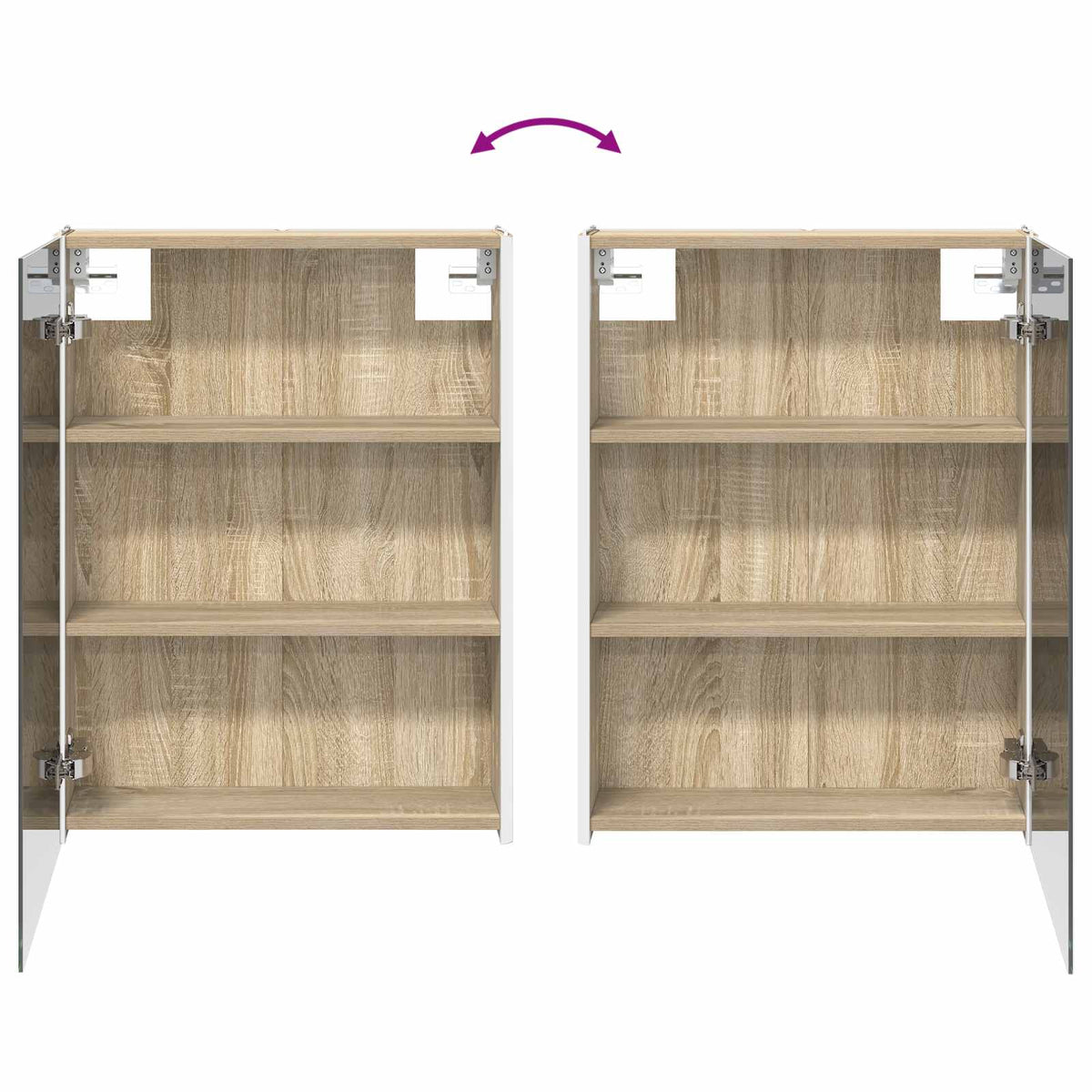 vidaXL Bathroom Furniture Set 4 pcs Sonoma Oak
