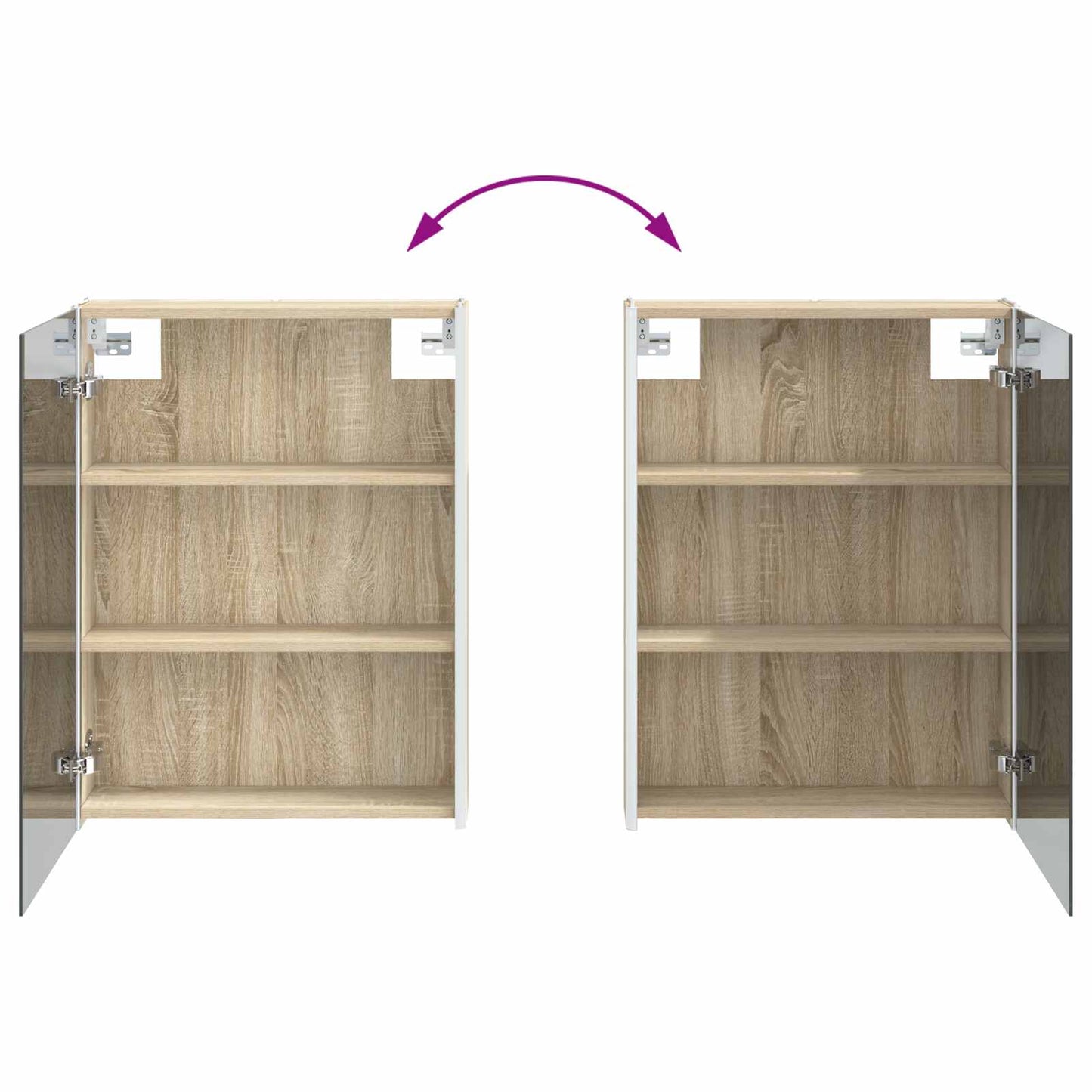 vidaXL Bathroom Furniture Set 4 pcs Sonoma Oak