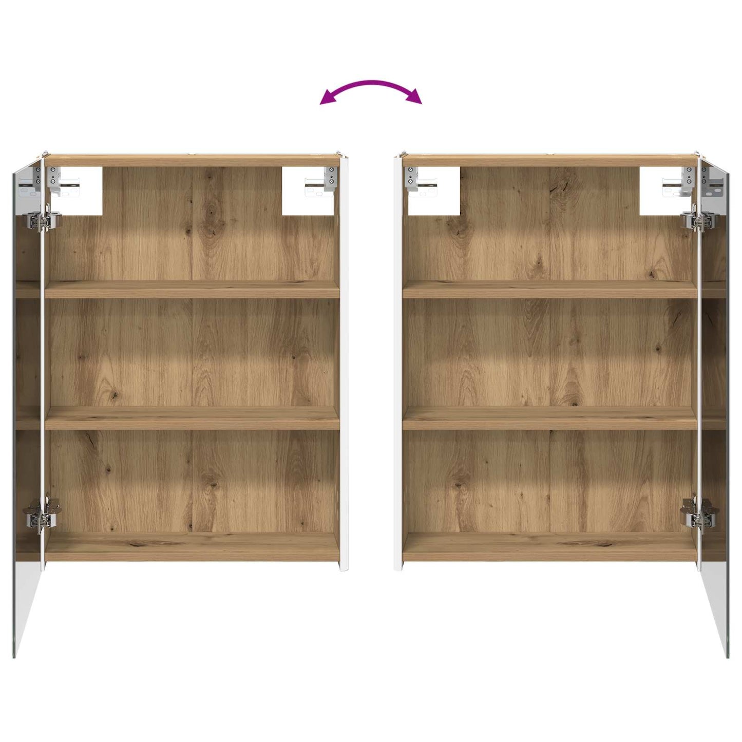 vidaXL Bathroom Furniture Set 4 pcs Artisan Oak