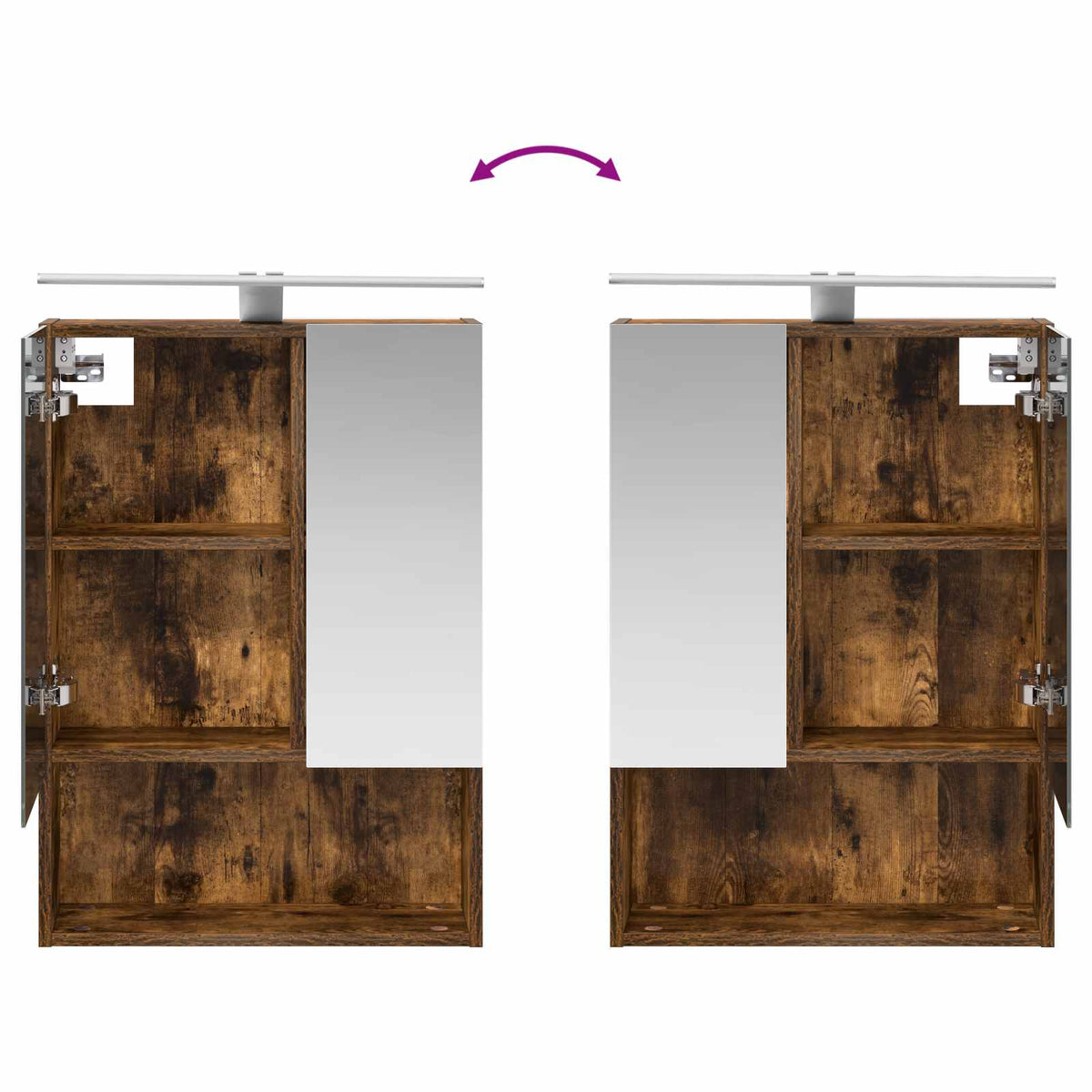 vidaXL Bathroom Furniture Set 4 pcs Smoked Oak