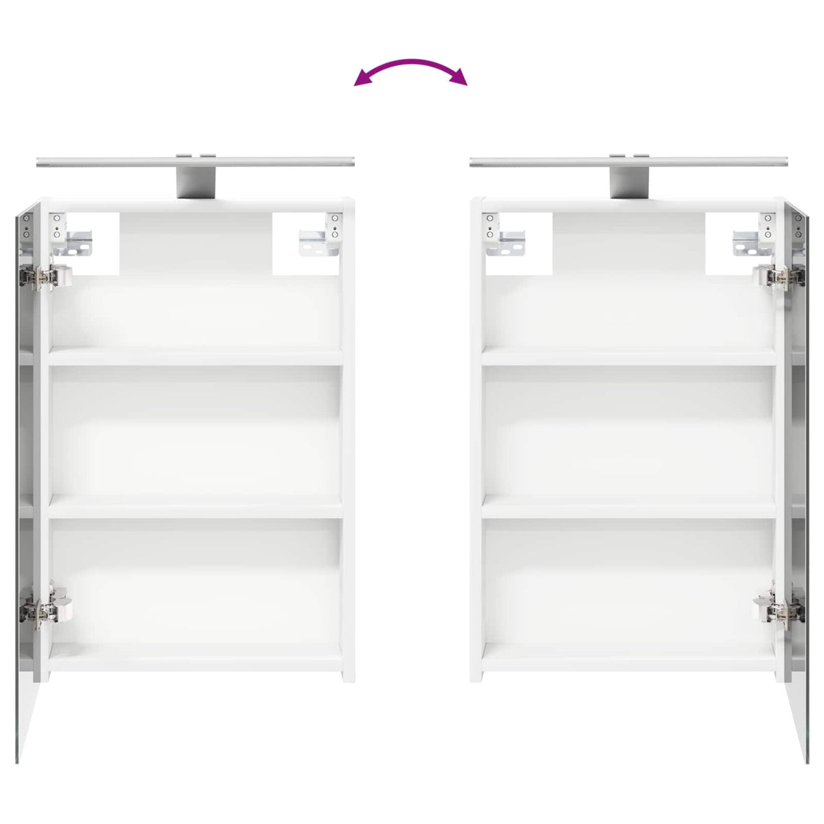 vidaXL Bathroom Furniture Set 4 pcs White Engineered Wood and Glass