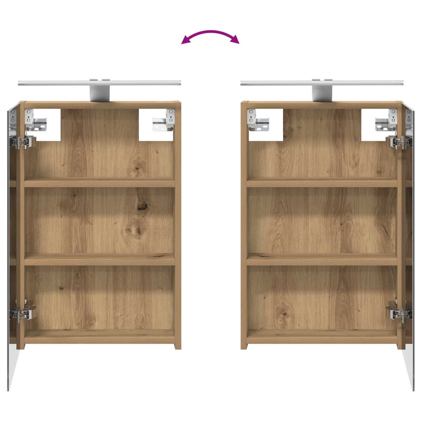vidaXL Bathroom Furniture Set 4 pcs Artisan Oak