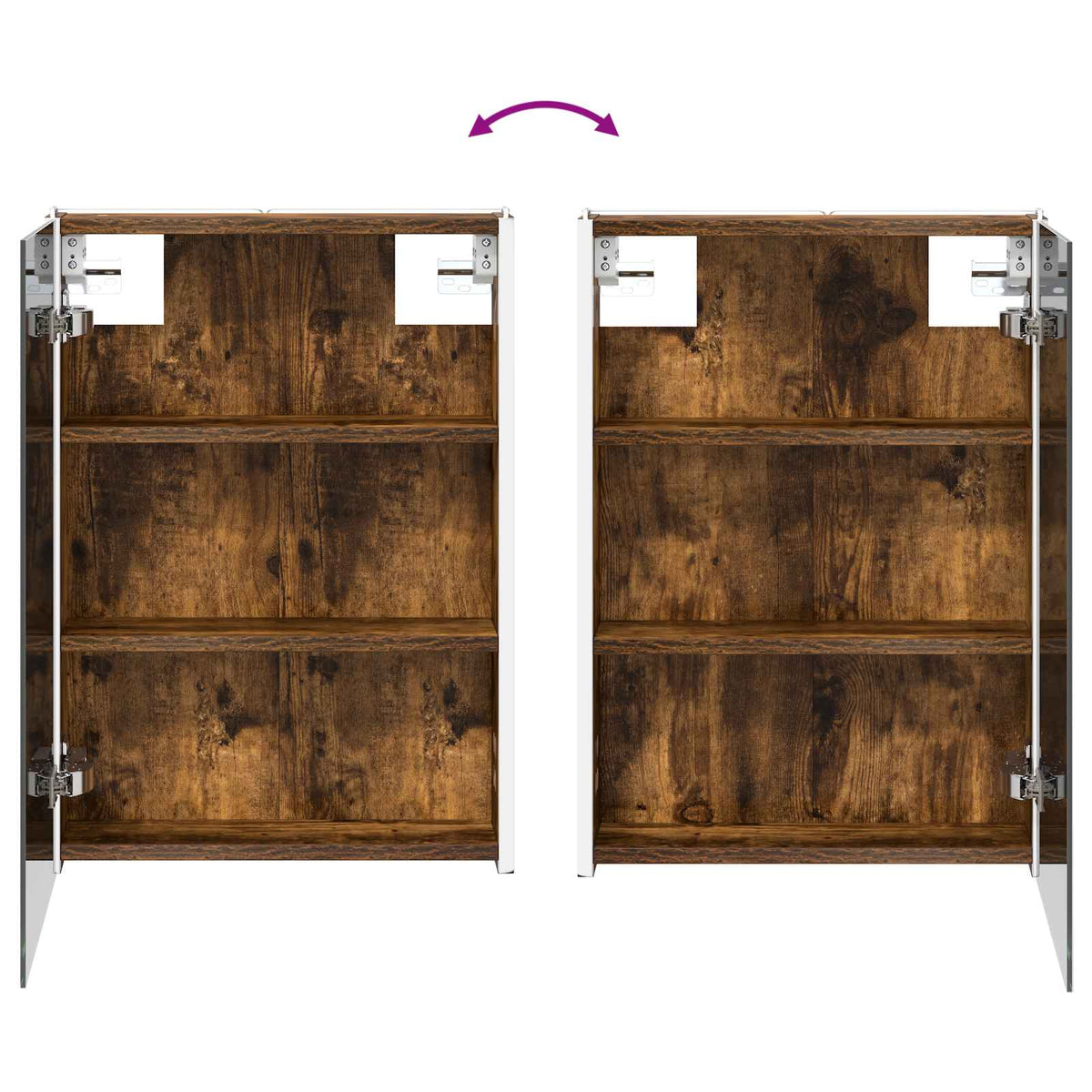 vidaXL Bathroom Furniture Set 4 pcs Smoked Oak