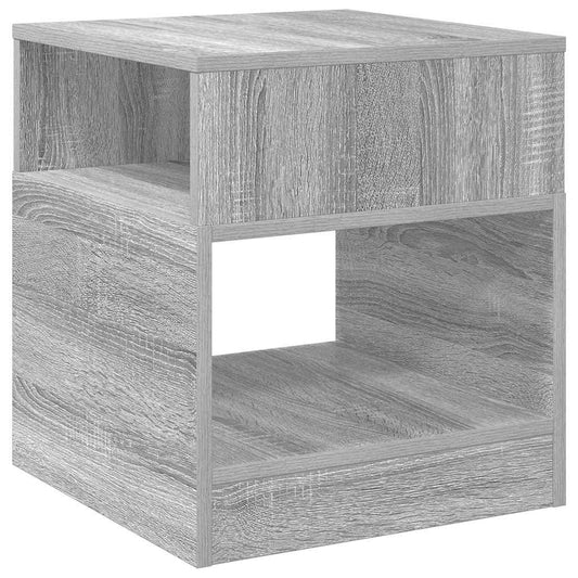 vidaXL End Table Grey Sonoma 40.5 x 40 x 45 cm Engineered Wood