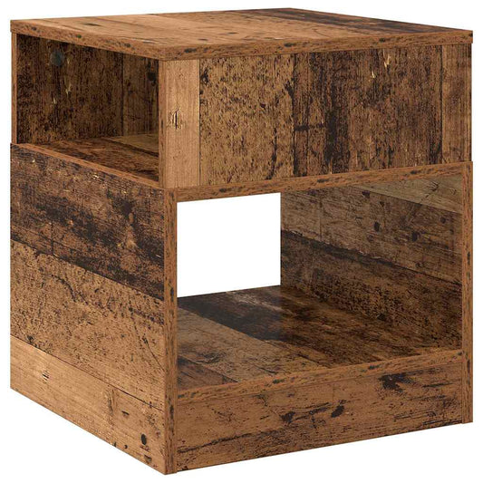 vidaXL End Table Old Wood 40.5 x 40 x 45 cm Engineered Wood