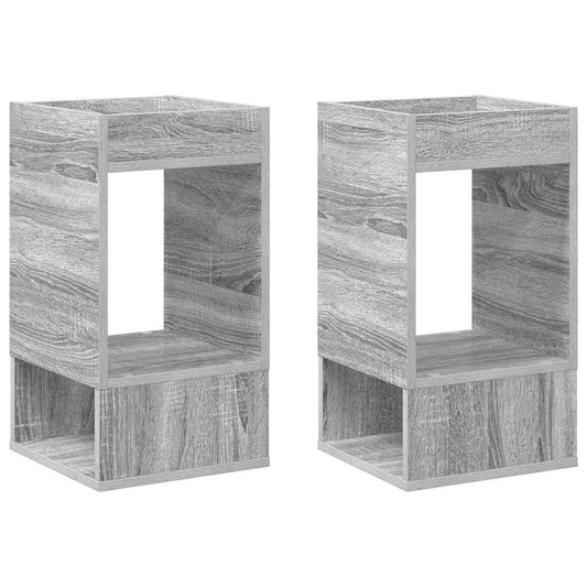 vidaXL End Table 2 pcs Grey Sonoma 30 x 30 x 56 cm Engineered Wood