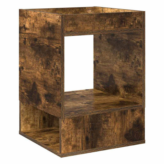 vidaXL End Table Smoked Oak 40 x 40 x 56 cm Engineered Wood