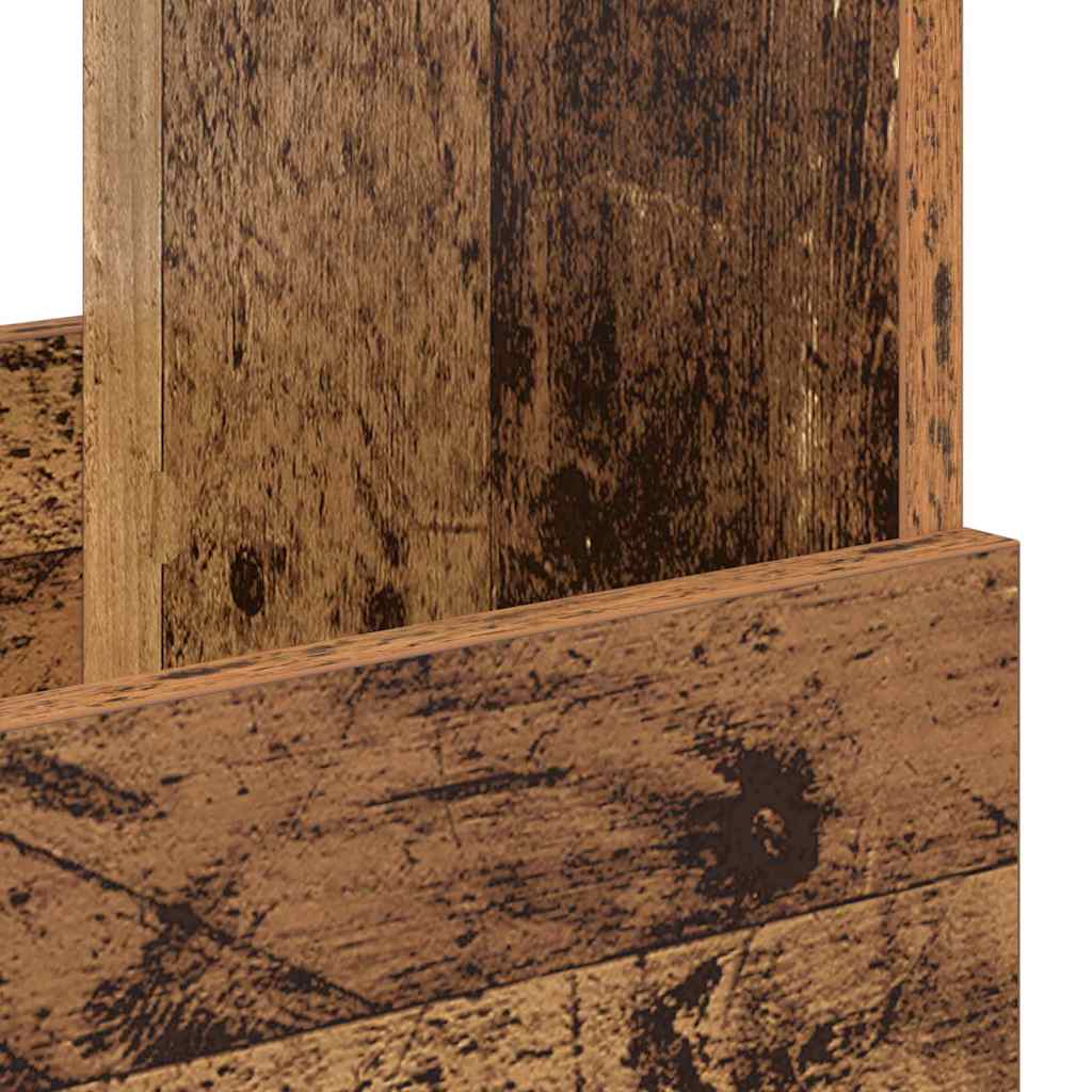 vidaXL Magazine Rack 2 pcs Old Wood 35 x 30 x 45 cm