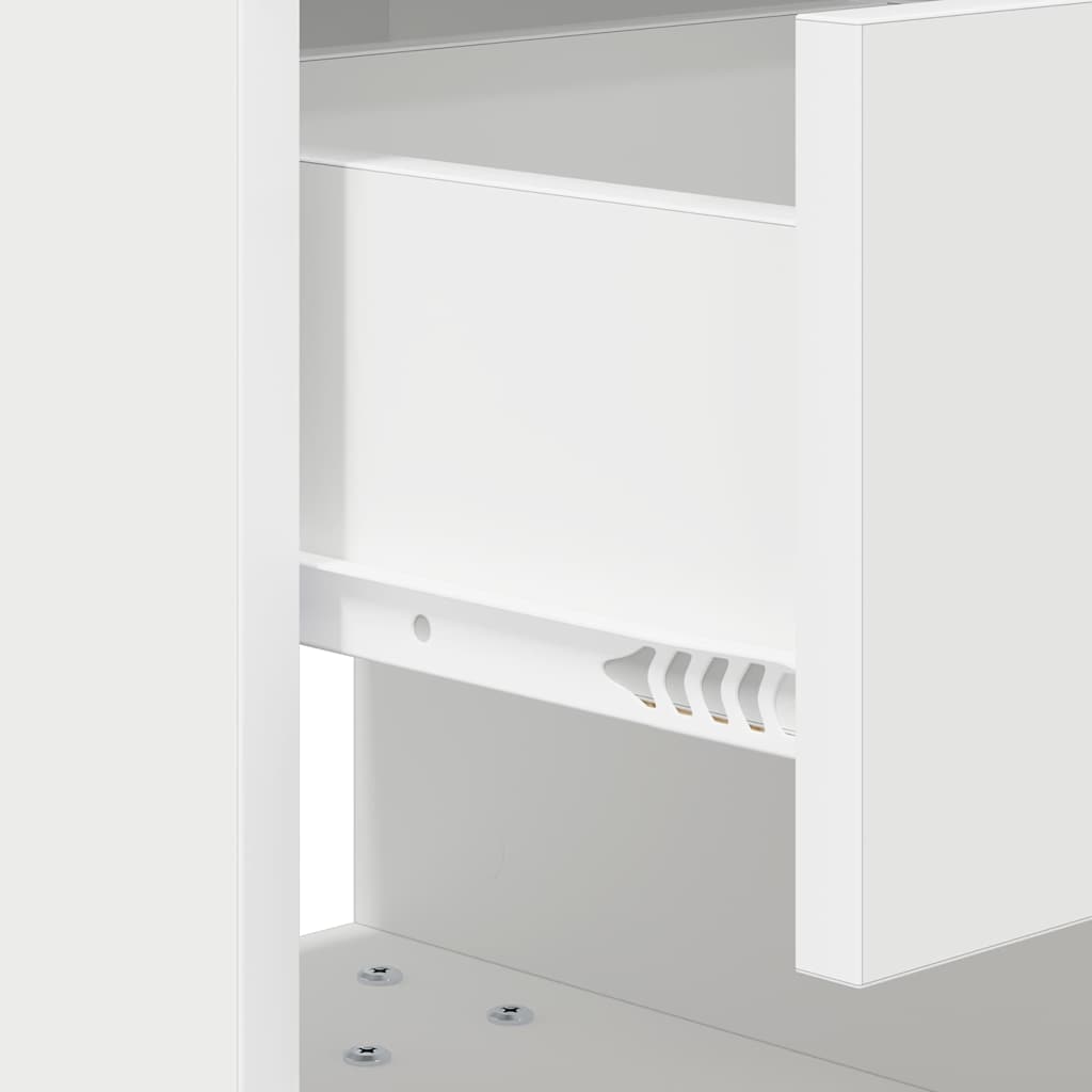 vidaXL Bedside Table White 40.5 x 40 x 48 cm Engineered Wood