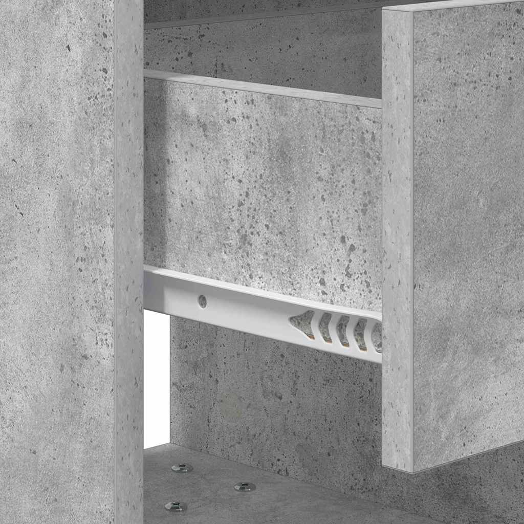 vidaXL Bedside Table Concrete Grey 40.5 x 40 x 48 cm Engineered Wood