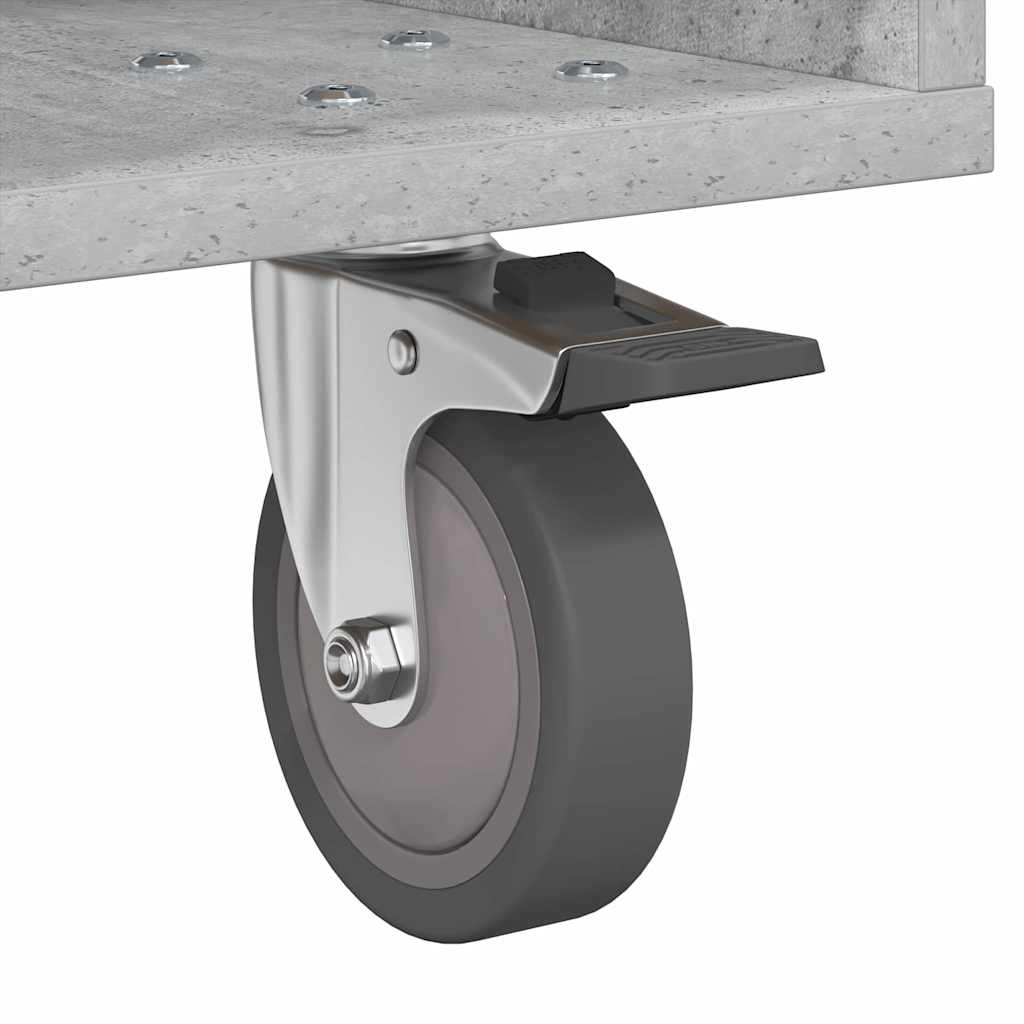 vidaXL Bedside Table 2 pcs Concrete Grey 40.5 x 40 x 48 cm