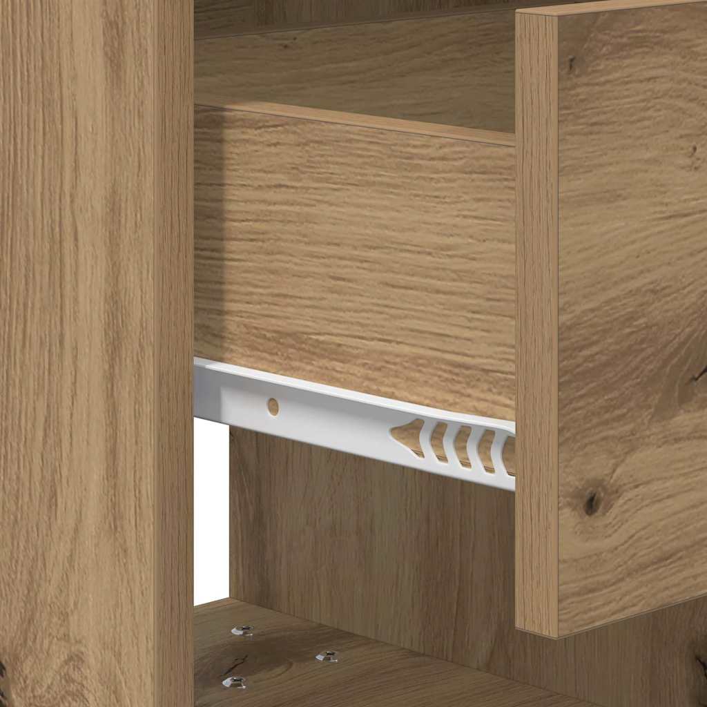 vidaXL Bedside Table Artisan Oak 40.5 x 40 x 48 cm Engineered Wood
