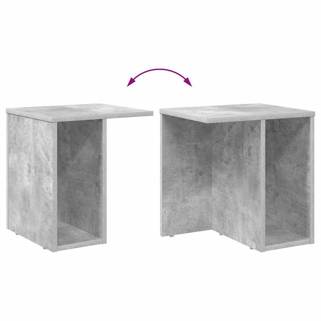 vidaXL End Table 2 pcs Concrete Grey 37 x 32 x 40 cm Engineered Wood