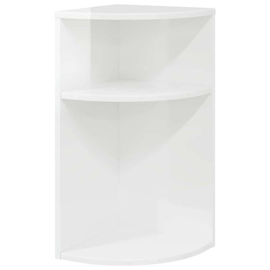 vidaXL End Table High Gloss White 29.6 x 29.6 x 60 cm Engineered Wood