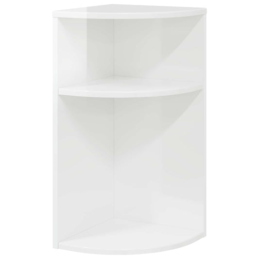 vidaXL End Table High Gloss White 29.6 x 29.6 x 60 cm Engineered Wood