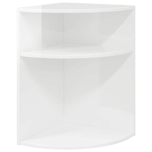 vidaXL End Table 39.5 x 39.5 x 60 cm Engineered Wood High Gloss White