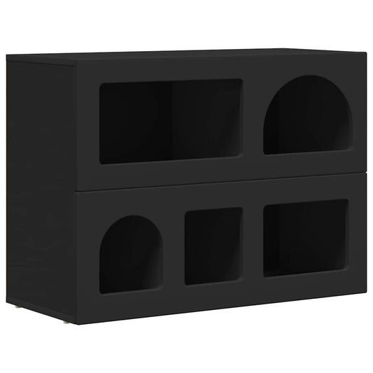 vidaXL Sideboard ELST Black 80.5 x 35 x 59 cm Engineered Wood
