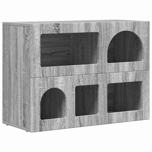vidaXL Sideboard ELST Grey Sonoma 80.5 x 35 x 59 cm Engineered Wood