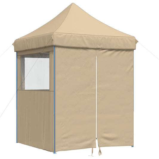 vidaXL Party Tent Folding Beige 200 x 200 x 306 cm Oxford Fabric