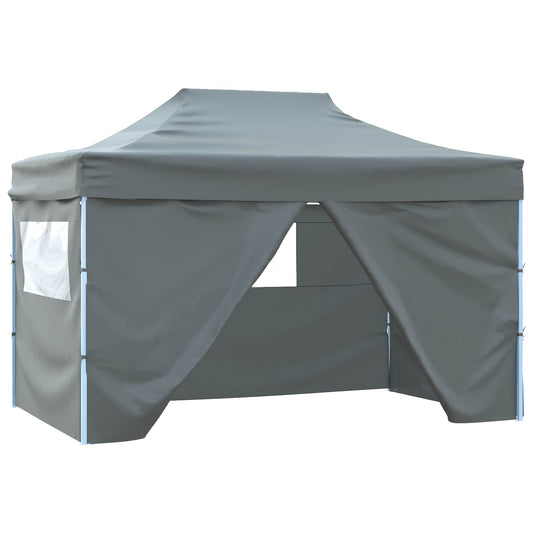 vidaXL Party Tent Folding Anthracite 291 x 431 x 315 cm Oxford Fabric