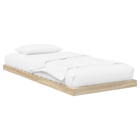 vidaXL Floor Bed Frame Sonoma 80 x 200 cm Engineered Wood