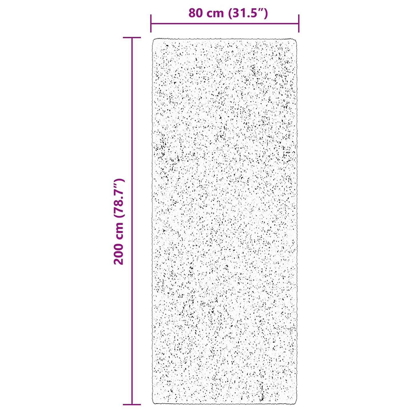 vidaXL Medium Pile Soft and Washable Rug HUARTE Brown 200 x 80 cm