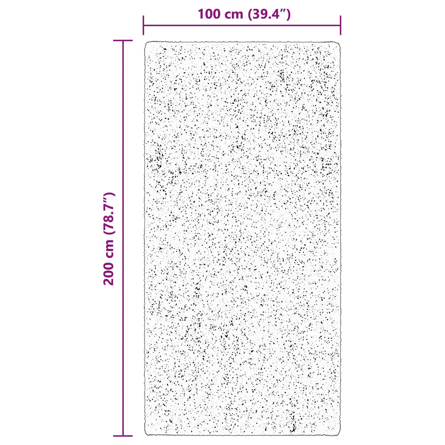 vidaXL Medium Pile Soft and Washable Rug HUARTE Brown 200 x 100 cm