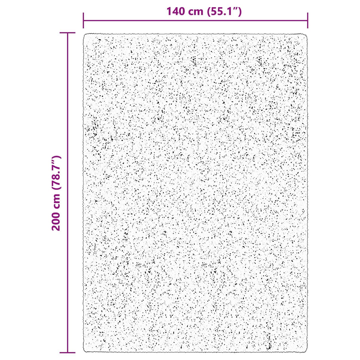 vidaXL Area Rugs Rectangular HUARTE Brown 200 x 140 cm Polyester