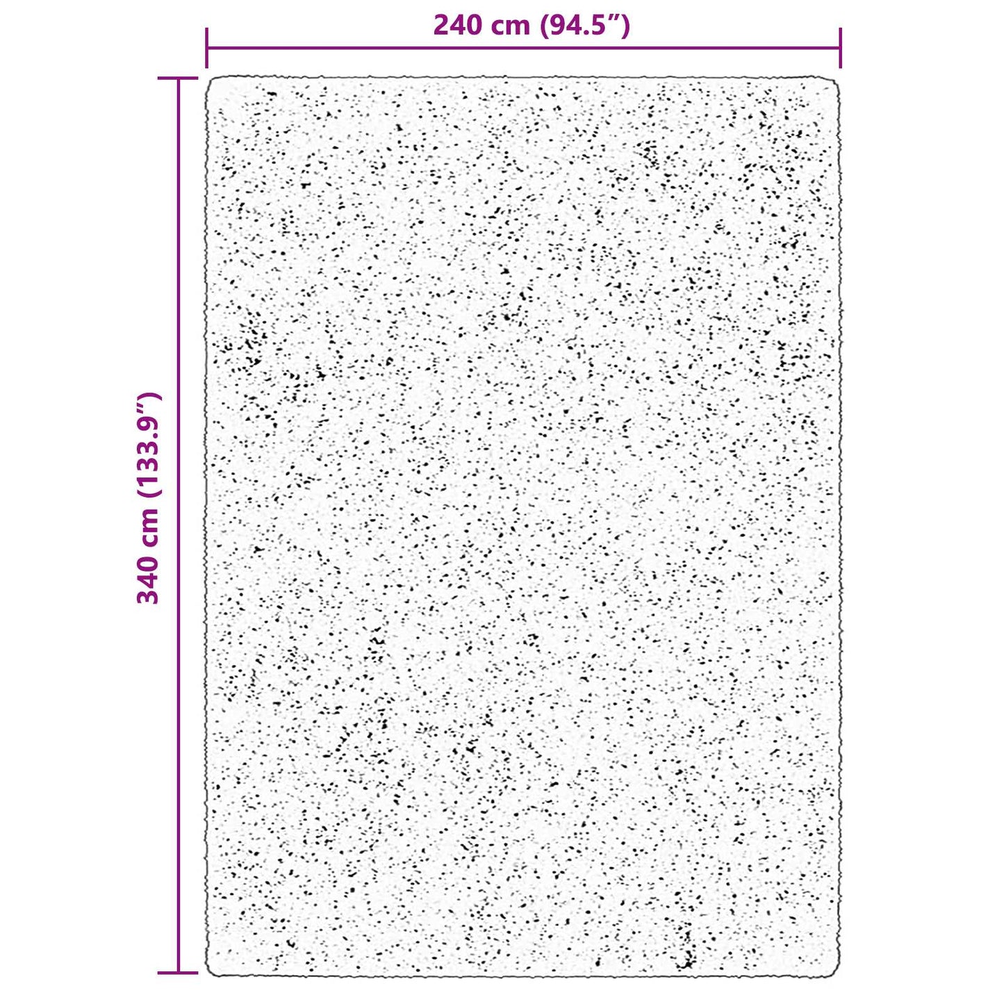 vidaXL Medium Pile Soft and Washable Rug HUARTE Brown 340 x 240 cm