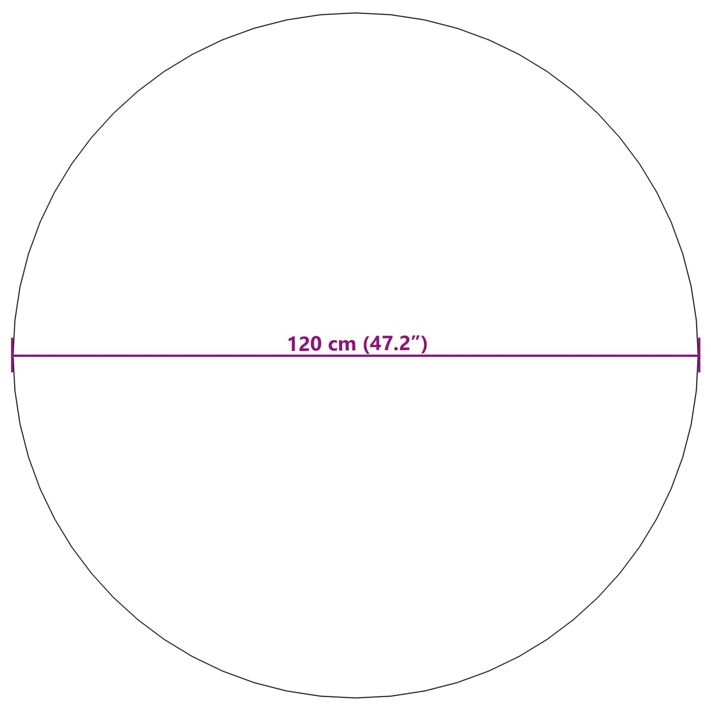 vidaXL Area Rugs Round Natural Ø 120 CM