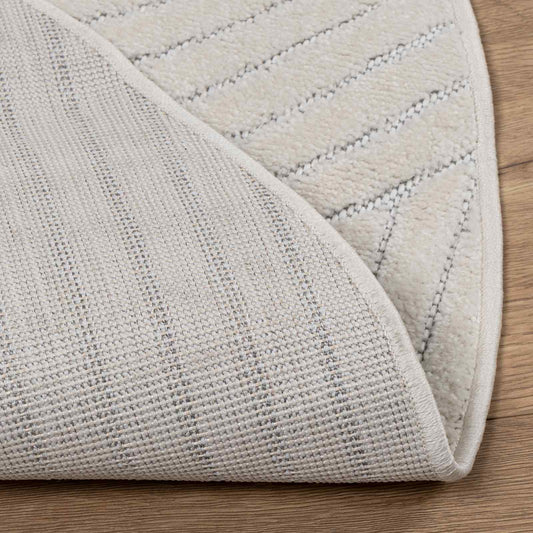 vidaXL Area Rugs Round PALMERAS Cream Ø 120 CM Polyester