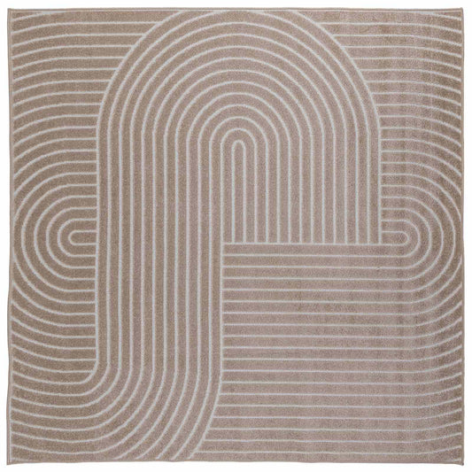 vidaXL Area Rugs Square PALMERAS Beige 240 x 240 cm Polyester