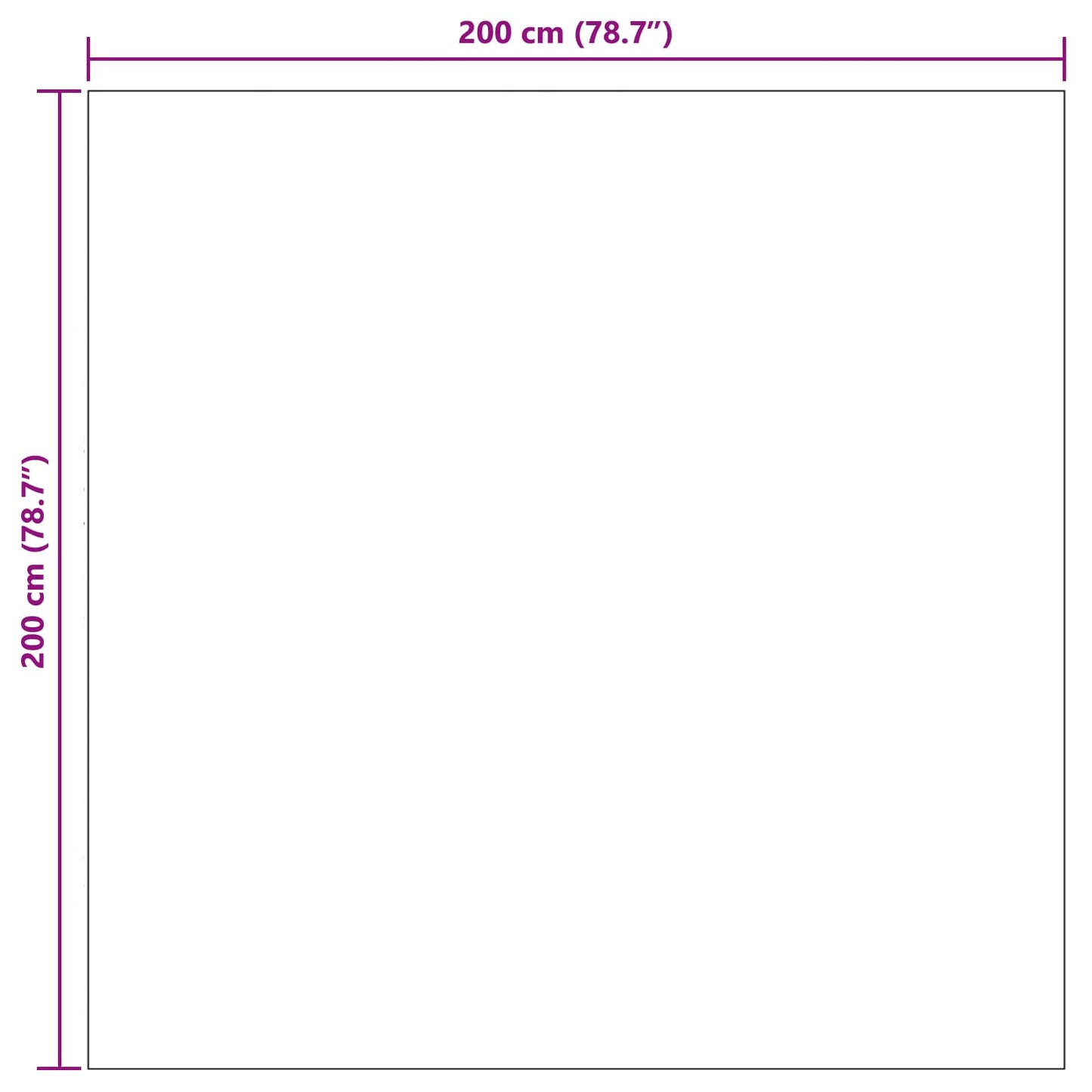 vidaXL Area Rugs Square LUGO Cream and Grey 200 x 200 cm Polyester
