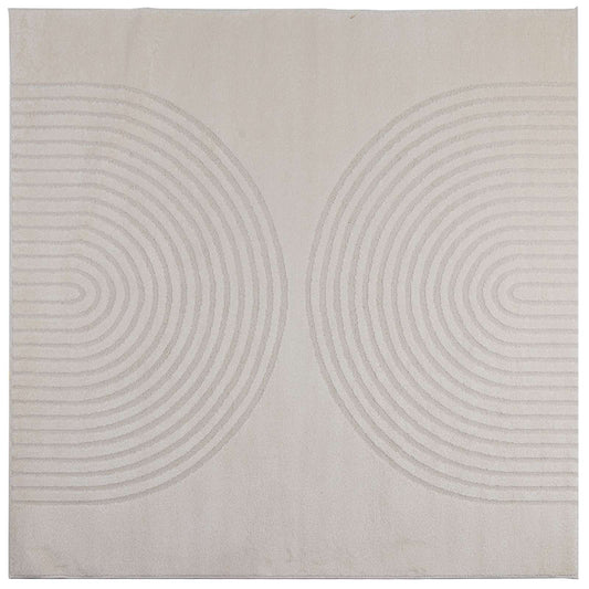 vidaXL Area Rugs Square GALATI Cream 200 x 200 cm Polyester