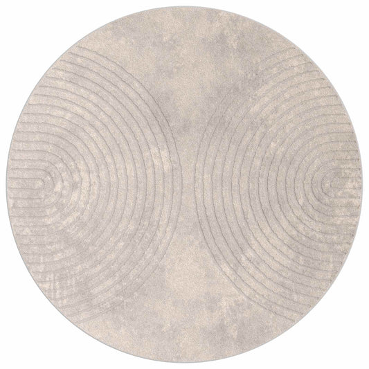 vidaXL Area Rugs Round GALATI Beige Ø 200 CM Polyester