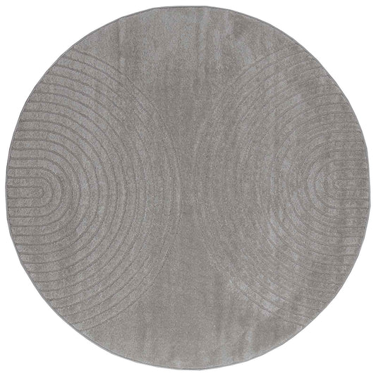 vidaXL Area Rugs Round GALATI Grey Ø 160 CM Polyester